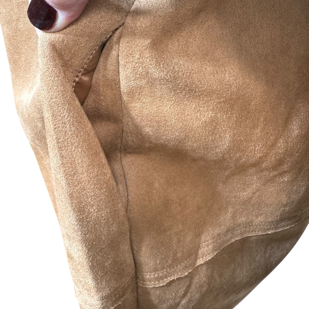 Philosophy Republic Clothing Camel Faux Suede Duster Coat NWOT L - Picture 8 of 12